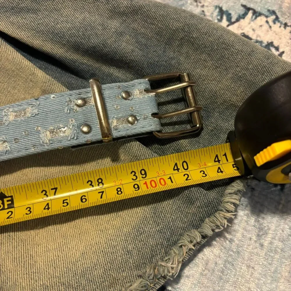 Unbranded Women's Blue and Silver Belt